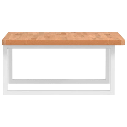 Wall-Mounted Basin Shelf with Beech Wood Top and Steel Supports