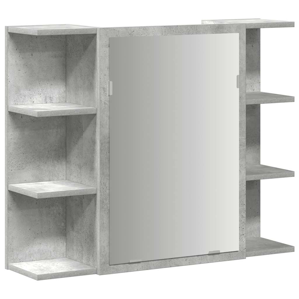 Bathroom Mirror Cabinet Concrete Grey 80x20.5x64 cm Engineered Wood - Bend