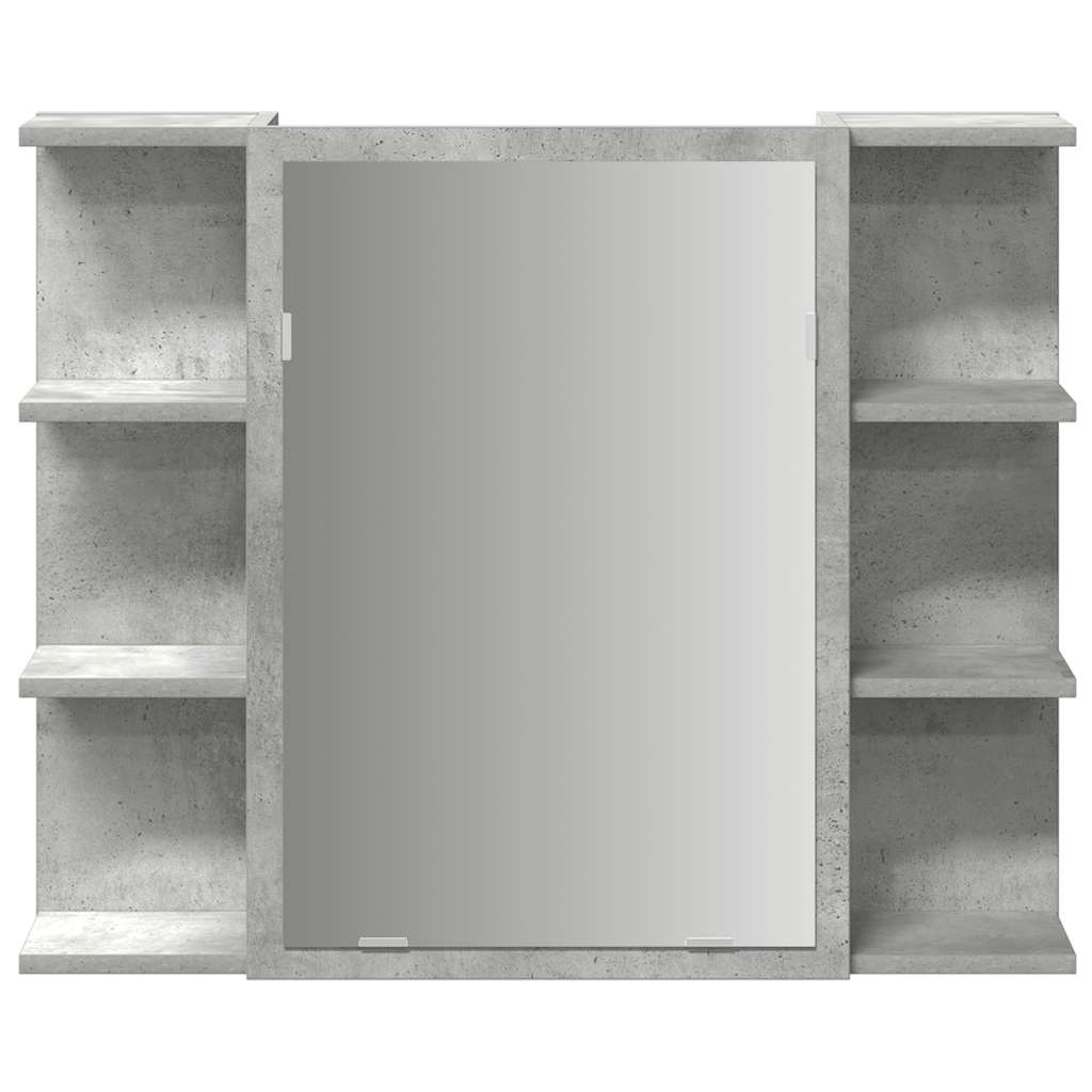 Bathroom Mirror Cabinet Concrete Grey 80x20.5x64 cm Engineered Wood - Bend