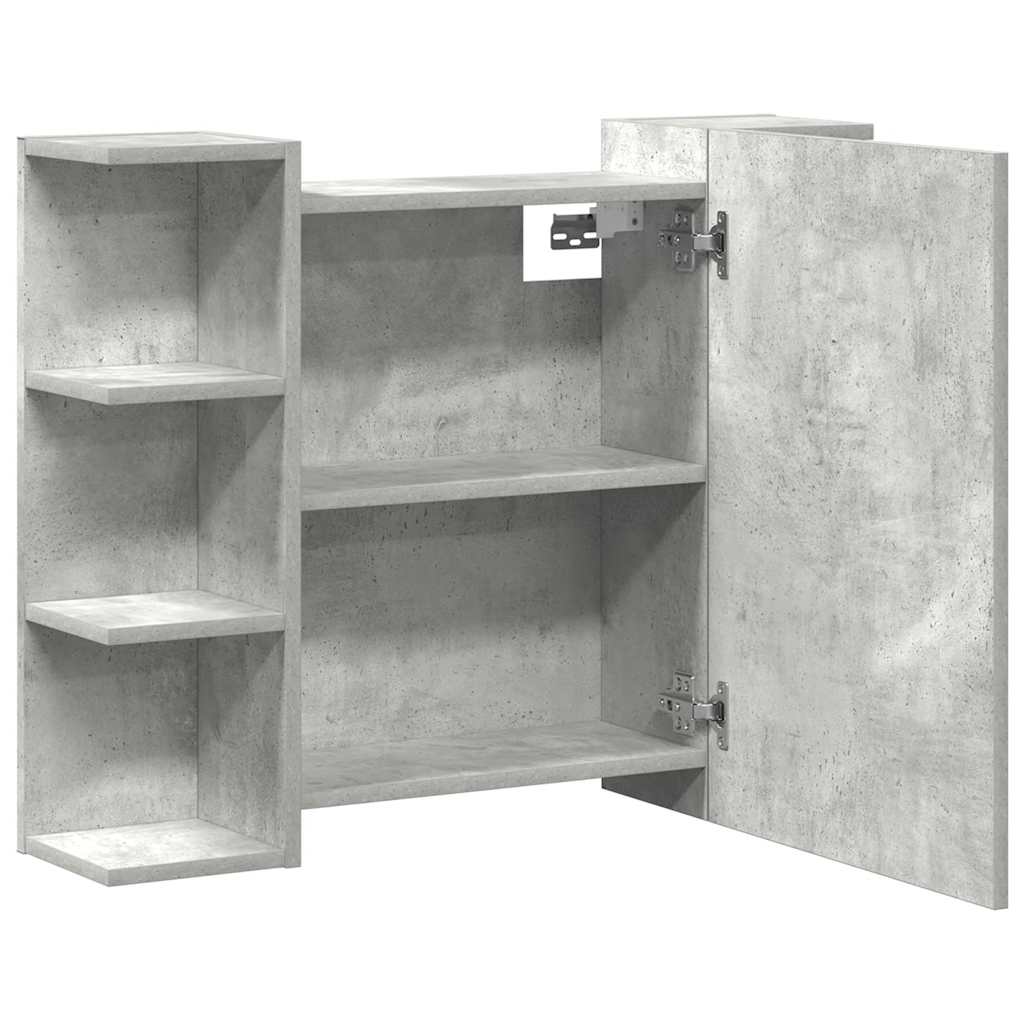 Bathroom Mirror Cabinet Concrete Grey 80x20.5x64 cm Engineered Wood - Bend