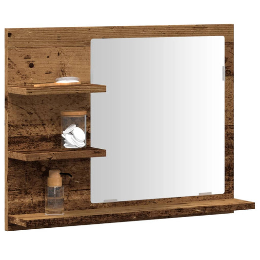 Bathroom Mirror Cabinet Old Wood 60x10.5x45 cm