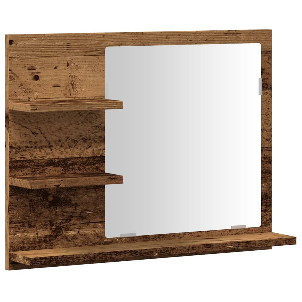 Bathroom Mirror Cabinet Artisan Oak 60x10.5x45 cm