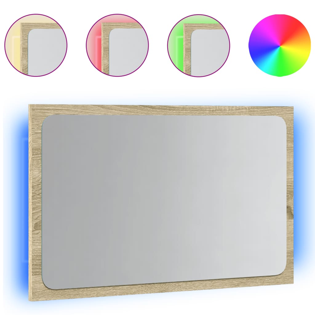 Bathroom Mirror with LED Light - 60x8.5x38 cm