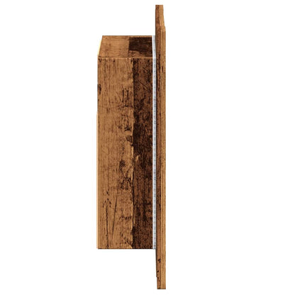 LED Bathroom Mirror Cabinet Old Wood 40x12x45 cm Engineered Wood - Bend