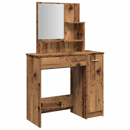 Dressing Table with Mirror Old Wood 86.5x35x136 cm - Bend