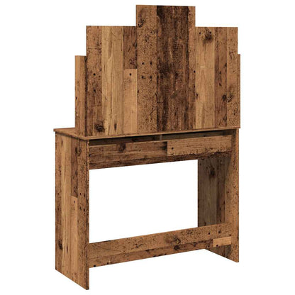 Dressing Table with Mirror Old Wood 96x39x142 cm - Bend