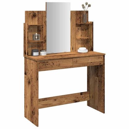 Dressing Table with Mirror Old Wood 96x39x142 cm - Bend