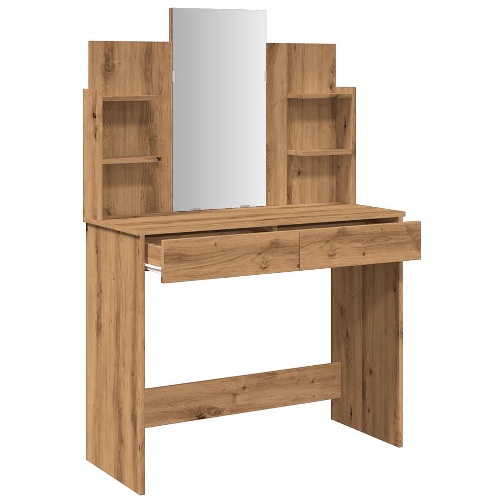 Dressing Table with Mirror Artisan Oak 96x39x142 cm - Bend