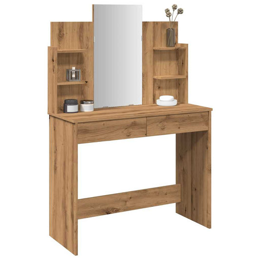 Dressing Table with Mirror Artisan Oak 96x39x142 cm - Bend