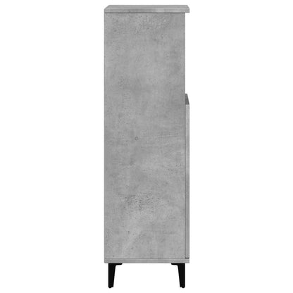 Concrete Grey Bathroom Storage Cabinet in Engineered Wood