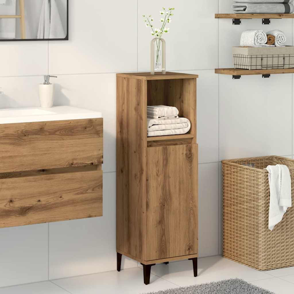 Artisan Oak Bathroom Storage Cabinet