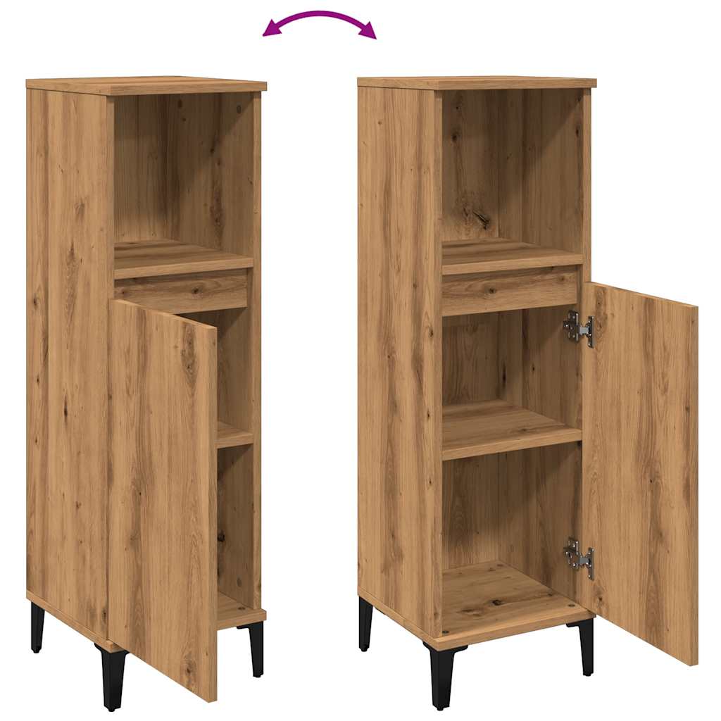 Artisan Oak Bathroom Storage Cabinet