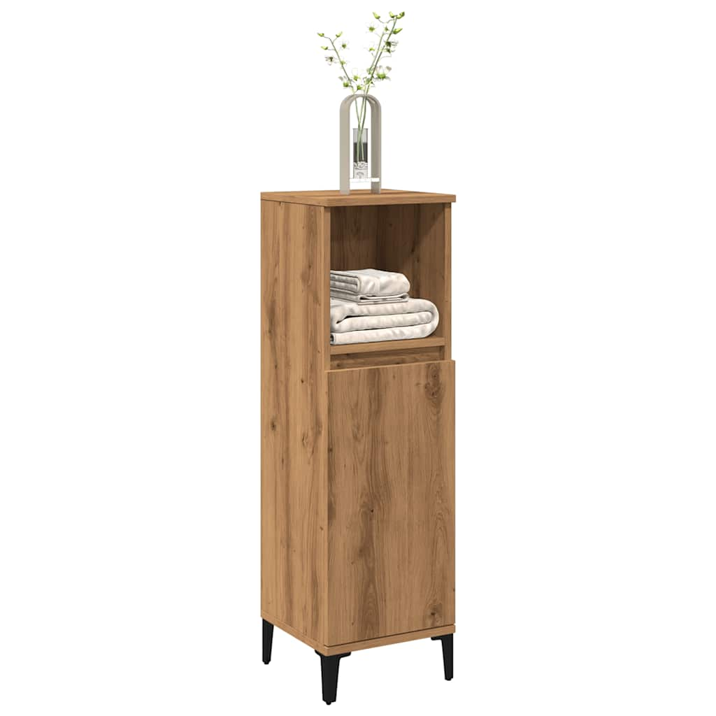 Artisan Oak Bathroom Storage Cabinet