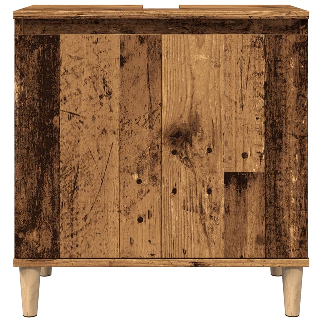 Sink Cabinet Old Wood 58x33x60 cm Engineered Wood - Bend