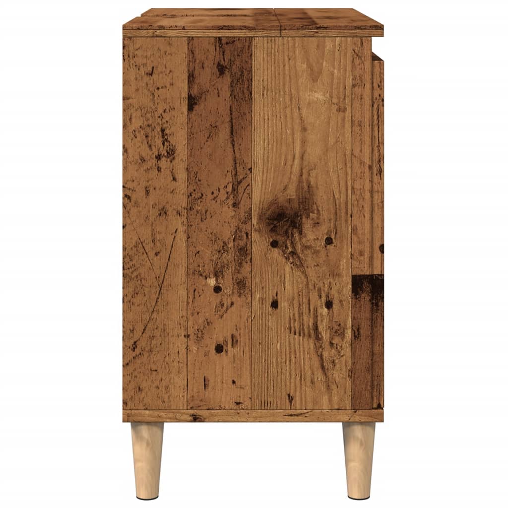 Sink Cabinet Old Wood 58x33x60 cm Engineered Wood - Bend