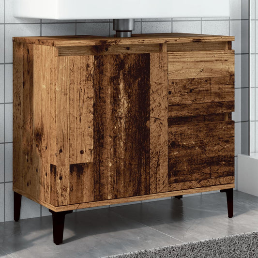 Sink Cabinet Old Wood 65x33x60 cm Engineered Wood