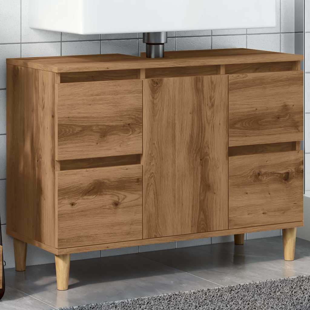 Sink Cabinet Artisan Oak 80x33x60 cm Engineered Wood