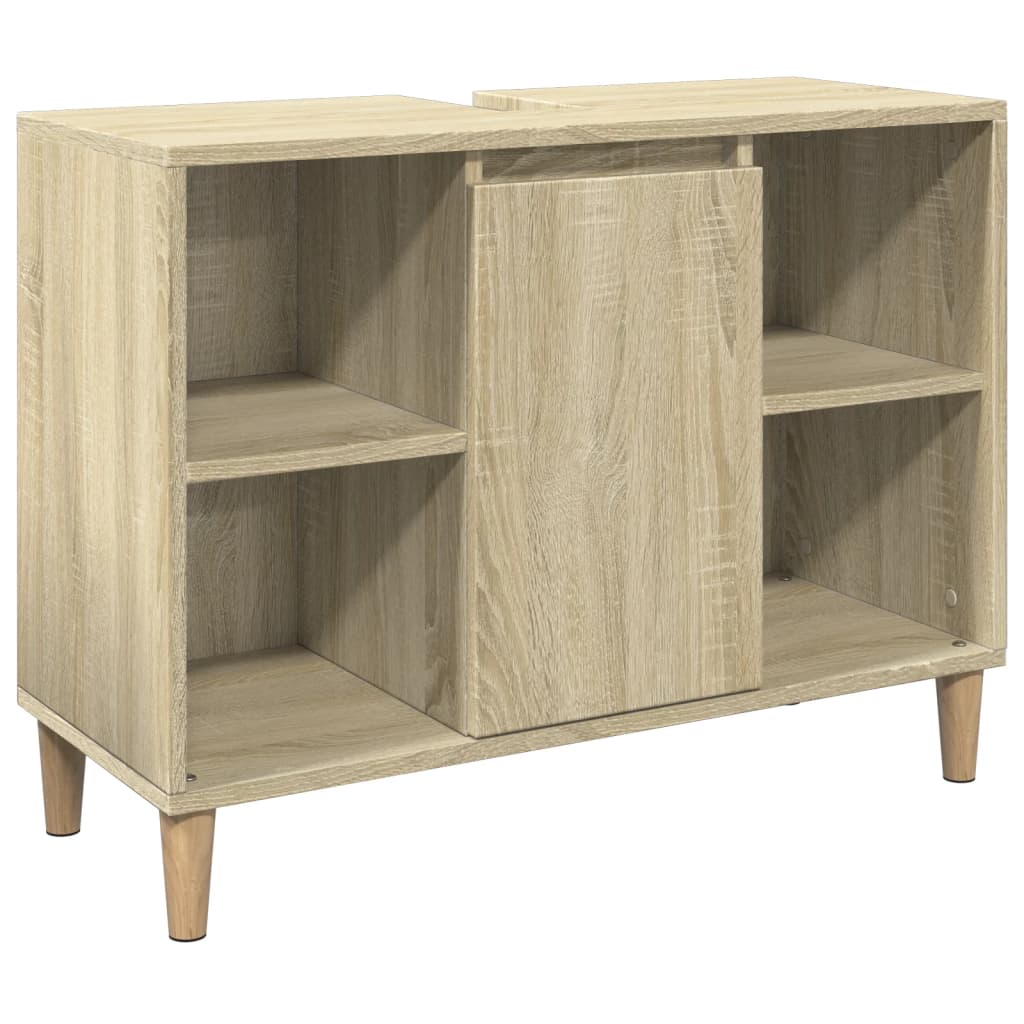 Bathroom Cabinet Sonoma Oak 80x33x60 cm Engineered Wood - Bend