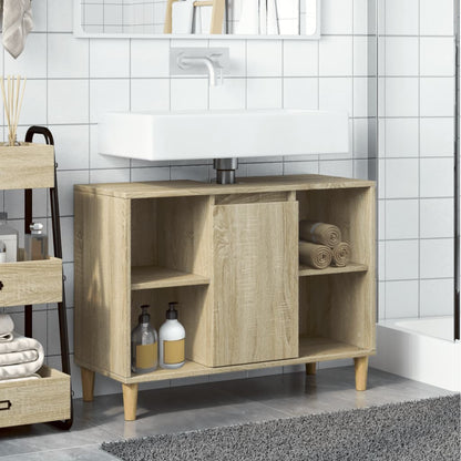 Bathroom Cabinet Sonoma Oak 80x33x60 cm Engineered Wood - Bend