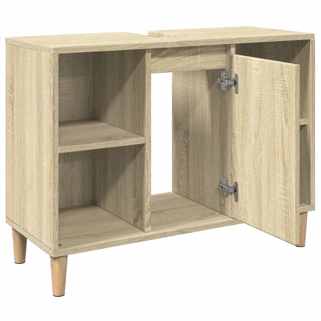 Bathroom Cabinet Sonoma Oak 80x33x60 cm Engineered Wood - Bend