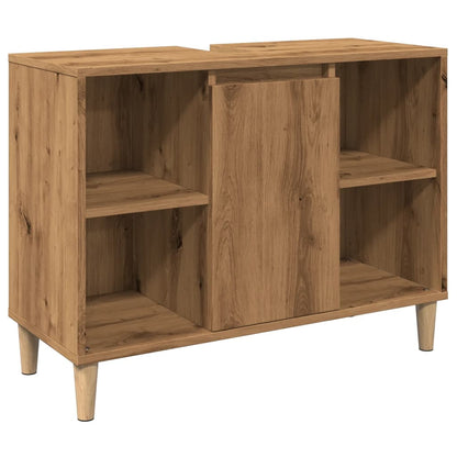 Artisian Oak Bathroom Storage Cabinet in Engineered Wood