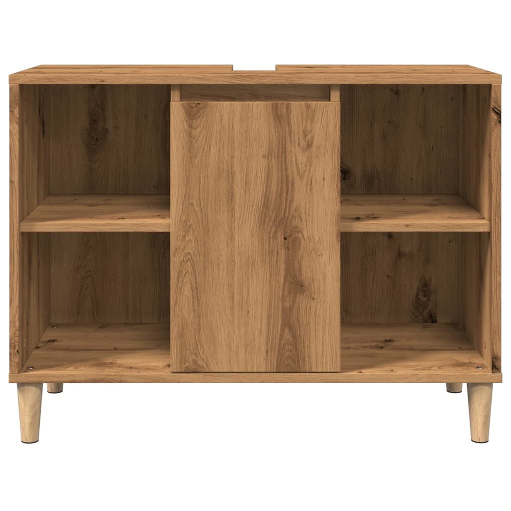 Artisian Oak Bathroom Storage Cabinet in Engineered Wood