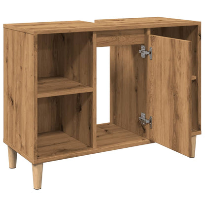 Artisian Oak Bathroom Storage Cabinet in Engineered Wood