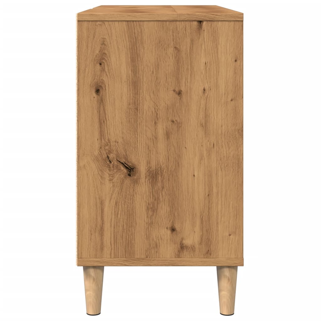 Artisian Oak Bathroom Storage Cabinet in Engineered Wood