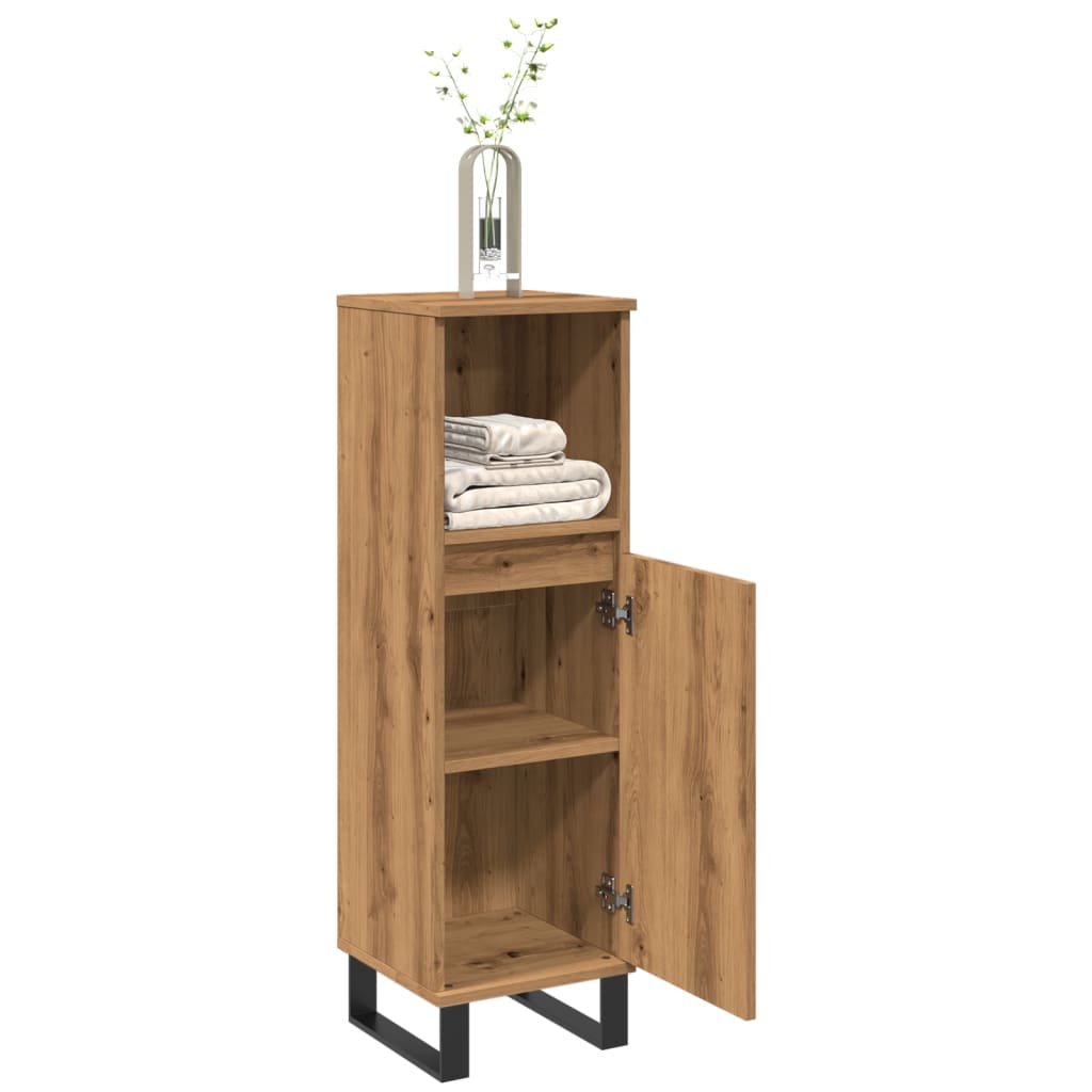 Artisan Oak Bathroom Storage Cabinet