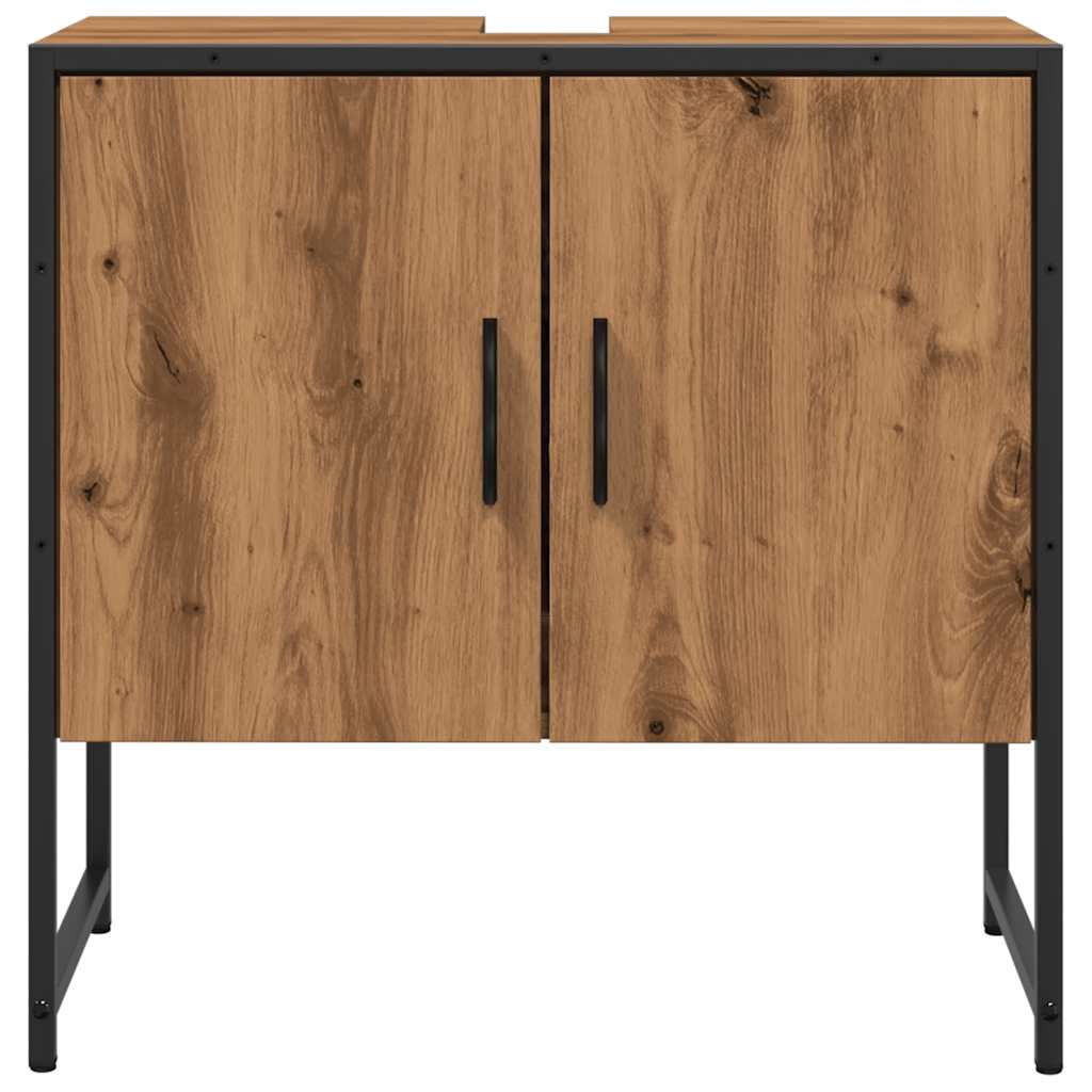 Bathroom Sink Cabinet Artisan Oak 60x33x60 cm Engineered Wood - Bend