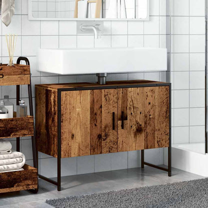 Bathroom Sink Cabinet Old Wood 80x33x60 cm Engineered Wood