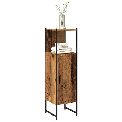 Bathroom Cabinet Old Wood 33x33x120.5 cm Engineered Wood - Bend