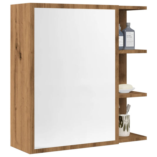 Bathroom Mirror Cabinet Artisan Oak 62.5x20.5x64 cm Engineered Wood