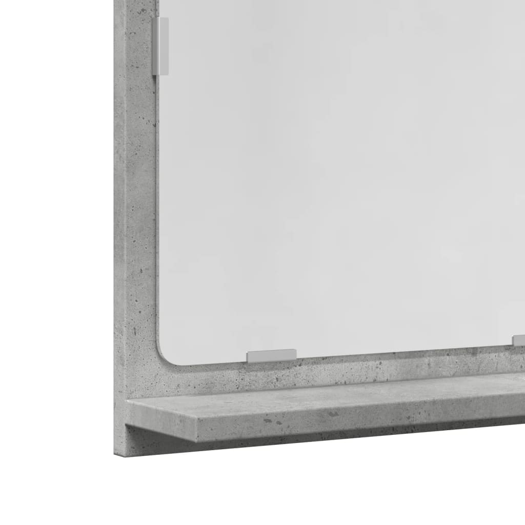 Bathroom Mirror Cabinet Concrete Grey 40x11x37 cm Engineered Wood - Bend