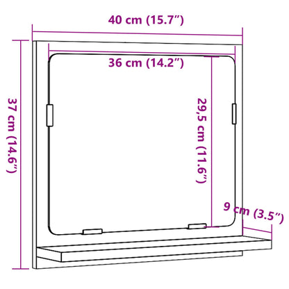 Bathroom Mirror Cabinet Old Wood 40x11x37 cm Engineered Wood