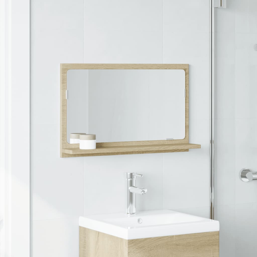 Bathroom Mirror Cabinet Sonoma Oak 60x11x37 cm Engineered Wood - Bend