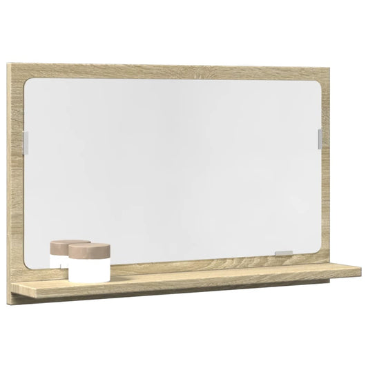 Bathroom Mirror Cabinet Sonoma Oak 60x11x37 cm Engineered Wood - Bend