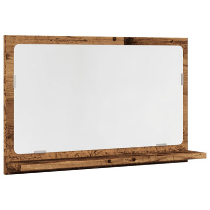 Bathroom Mirror Cabinet Old Wood 60x11x37 cm Engineered Wood - Bend