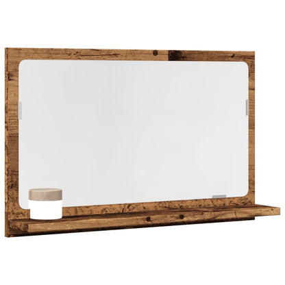 Bathroom Mirror Cabinet Old Wood 60x11x37 cm Engineered Wood - Bend