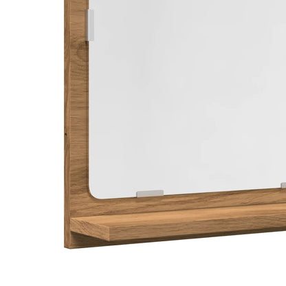 Bathroom Mirror Cabinet Artisan Oak 60x11x37 cm Engineered Wood - Bend