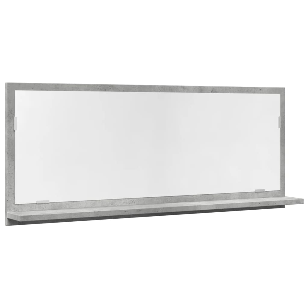 Bathroom Mirror Cabinet Concrete Grey 90x11x37 cm Engineered Wood - Bend