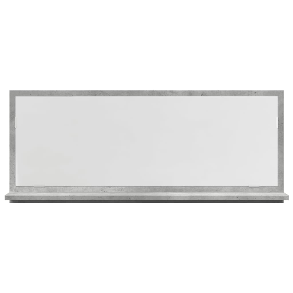 Bathroom Mirror Cabinet Concrete Grey 90x11x37 cm Engineered Wood - Bend