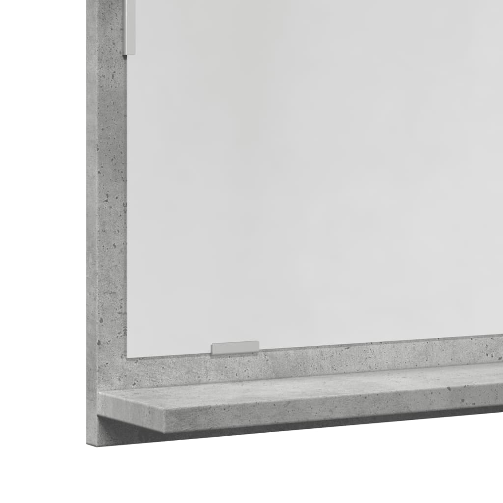 Bathroom Mirror Cabinet Concrete Grey 90x11x37 cm Engineered Wood - Bend