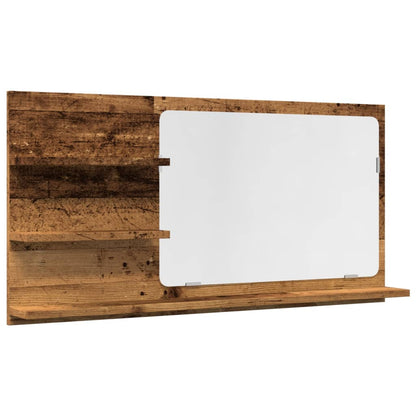 Bathroom Mirror Cabinet Old Wood 90x11x45 cm Engineered Wood - Bend