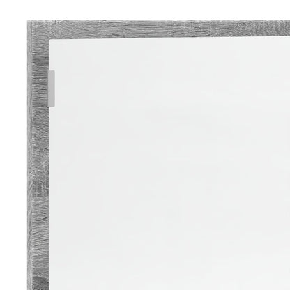 LED Bathroom Mirror Grey Sonoma 100x8.5x37 cm Engineered Wood - Bend