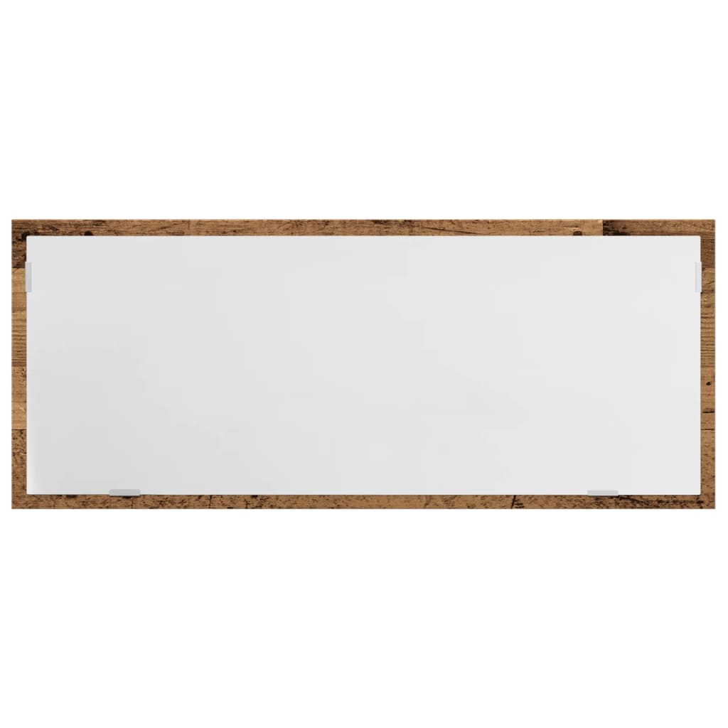 LED Bathroom Mirror Old Wood 100x8.5x37 cm Engineered Wood