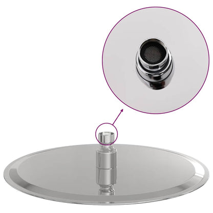 Rain Shower Head Stainless Steel 304 25 cm Round - Bend