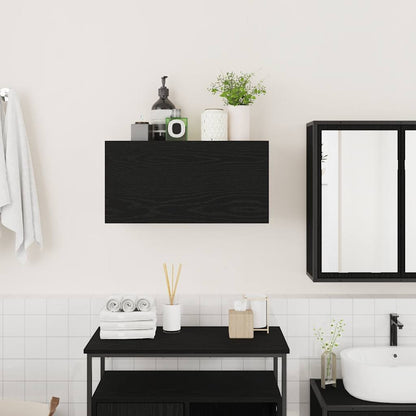 Bathroom Wall Cabinet Black 60x25x30 cm Engineered Wood - Bend