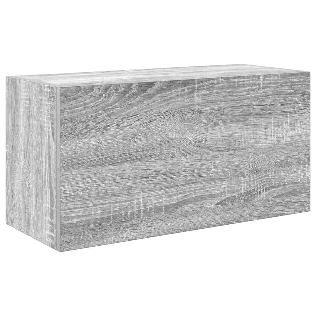 Bathroom Wall Cabinet Grey Sonoma 60x25x30 cm Engineered Wood - Bend