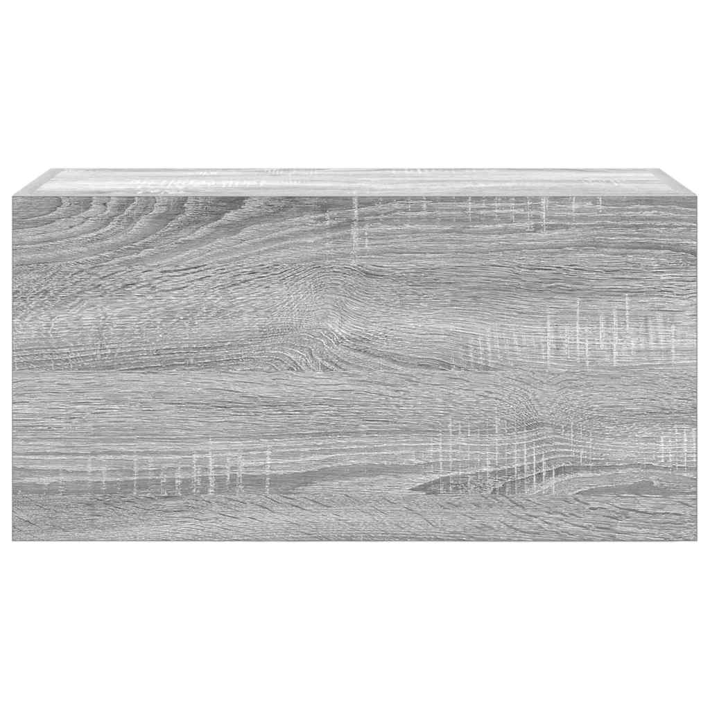 Bathroom Wall Cabinet Grey Sonoma 60x25x30 cm Engineered Wood - Bend